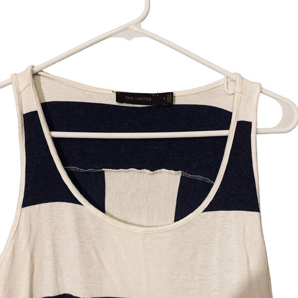 The Limited Blue & White Striped Sleeveless Nautical Tank Top Women Sz S - Picture 5 of 6